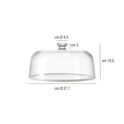 Alzatina in vetro multiuso con coperchio Vetreria di Borgonovo  in Buffet