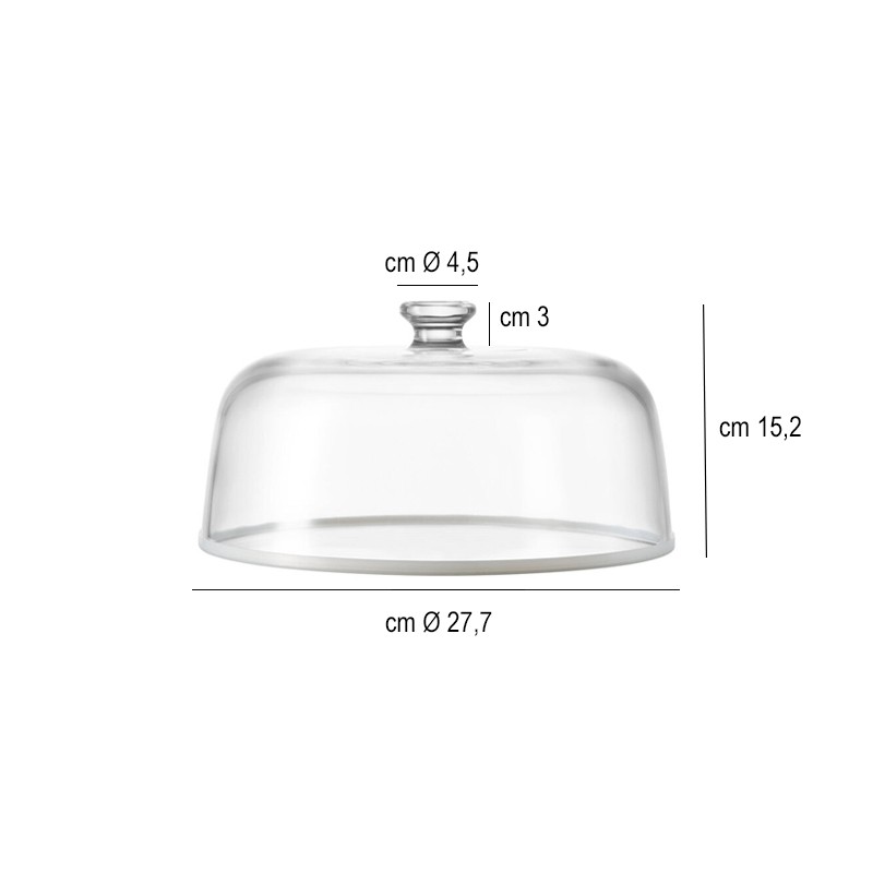 Alzatina in vetro multiuso con coperchio Vetreria di Borgonovo  in Buffet