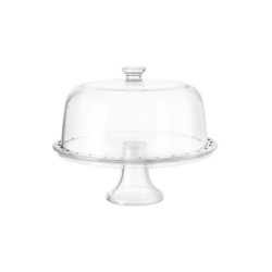 Alzatina in vetro temprato con coperchio | Alzate per buffet | Rausa