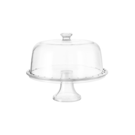 Alzatina in vetro temprato con coperchio | Alzate per buffet | Rausa