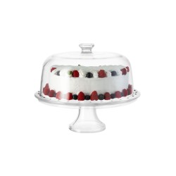 Alzatina in vetro con coperchio Vetreria di Borgonovo  in Buffet