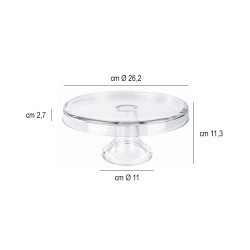 Alzata in vetro piatto inverso Vetreria di Borgonovo  in Buffet