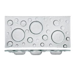 Antipastiera in vetro bubble 33x16 | Piatti da ristorante | Rausa srl