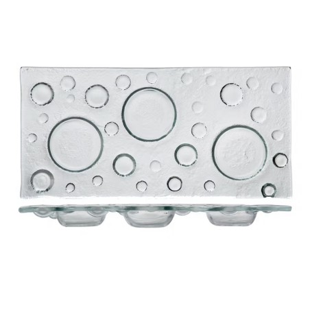 Antipastiera in vetro bubble 33x16 | Piatti da ristorante | Rausa srl