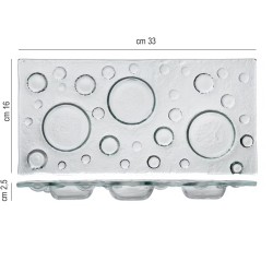 Antipastiera in vetro bubble   in Porcellane