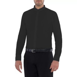 Camicia coreana nera uomo | Abbigliamento camicie| Rausa srl