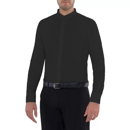 Camicia coreana nera uomo | Abbigliamento camicie| Rausa srl