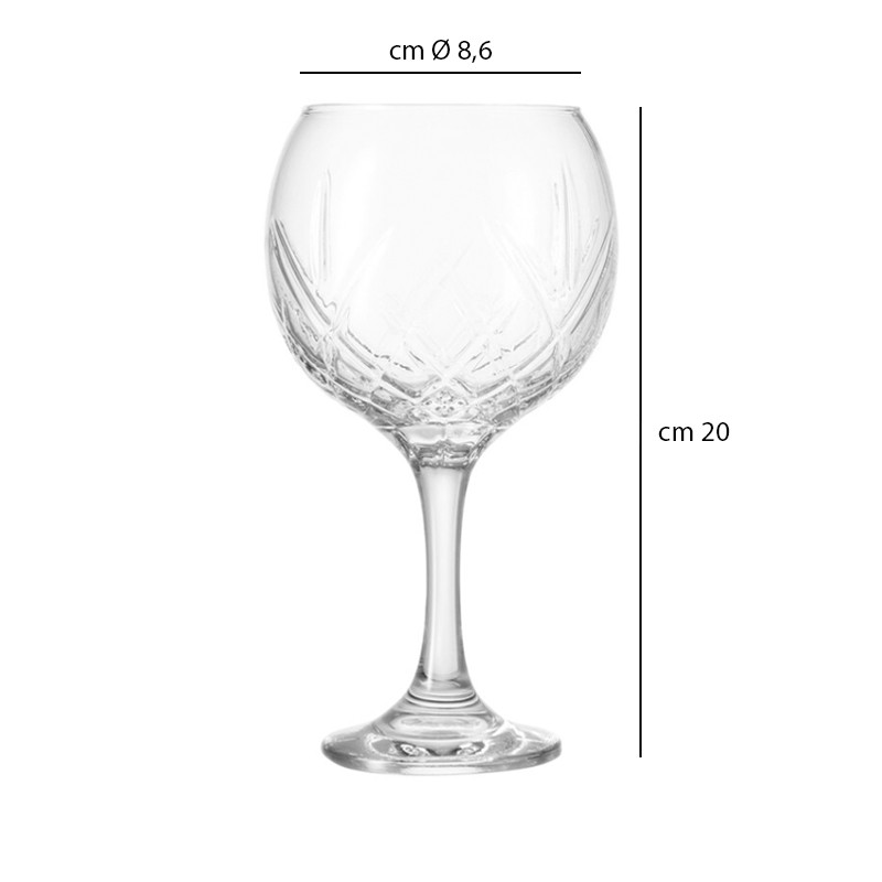 Calice gin tonic rococo Vetreria di Borgonovo  in Bicchieri