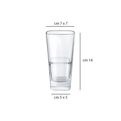 Bicchiere quadrato palladio highball Vetreria di Borgonovo  in Bicchieri