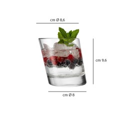 Bicchiere inclinato Pisa cl. 35 Vetreria di Borgonovo  in Bicchieri