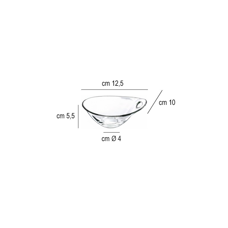 Ciotola in vetro pratika Vetreria di Borgonovo  in Porcellane