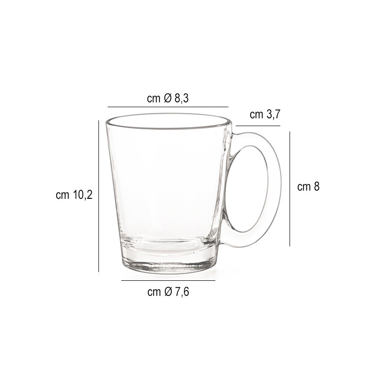 Tazza mug vetro conic Vetreria di Borgonovo  in Porcellane