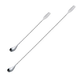Bar spoon acciaio con forchetta 30-50 cm | bar Barspoon | Rausa