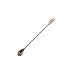 Bar spoon grafite con forchetta 30 cm | Barspoon | Rausa srl