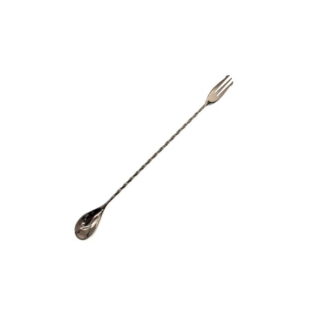 Bar spoon grafite con forchetta 30 cm | Barspoon | Rausa srl