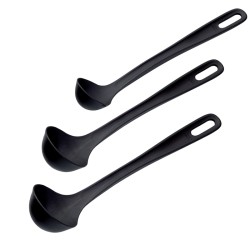 Mestolo nero per antiaderente in nylon | Mestoli da cucina | Rausa