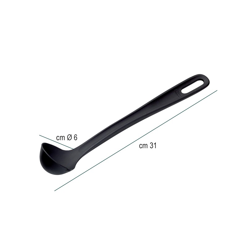 Mestolo nero per antiaderente Piazza Effepi  in Mestoli da cucina