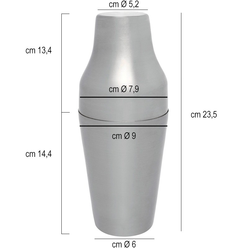 Shaker cocktail satinato Piazza Effepi  in Shaker cocktail