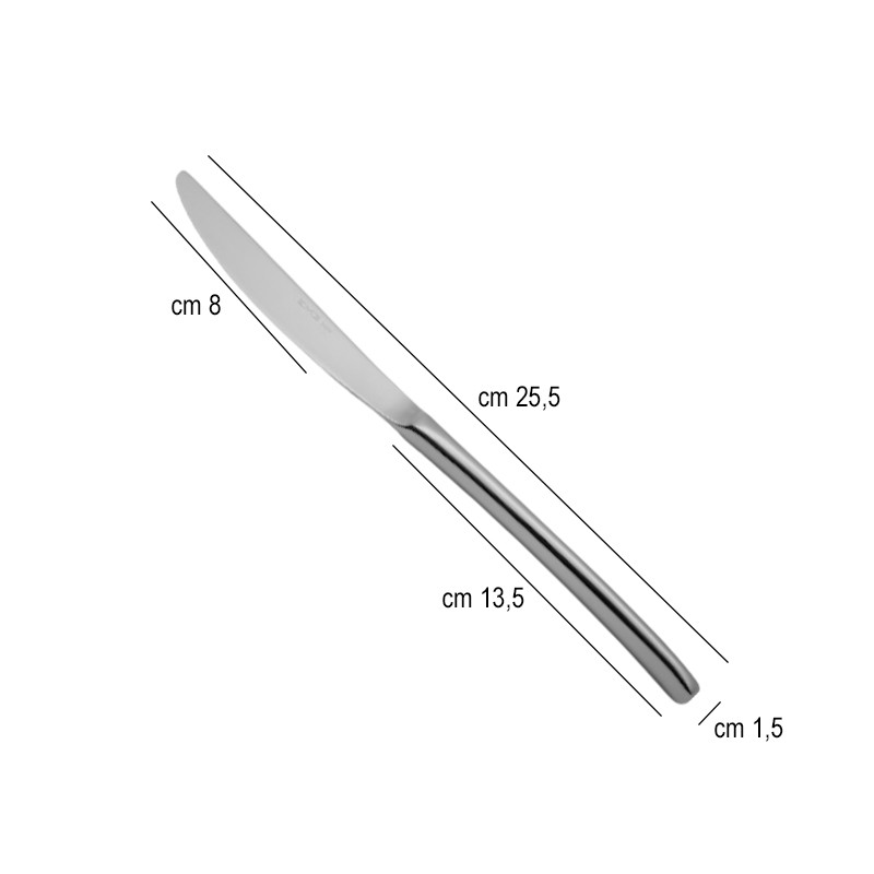 Coltello tavola venice sabbiata Eme posate  in Linee