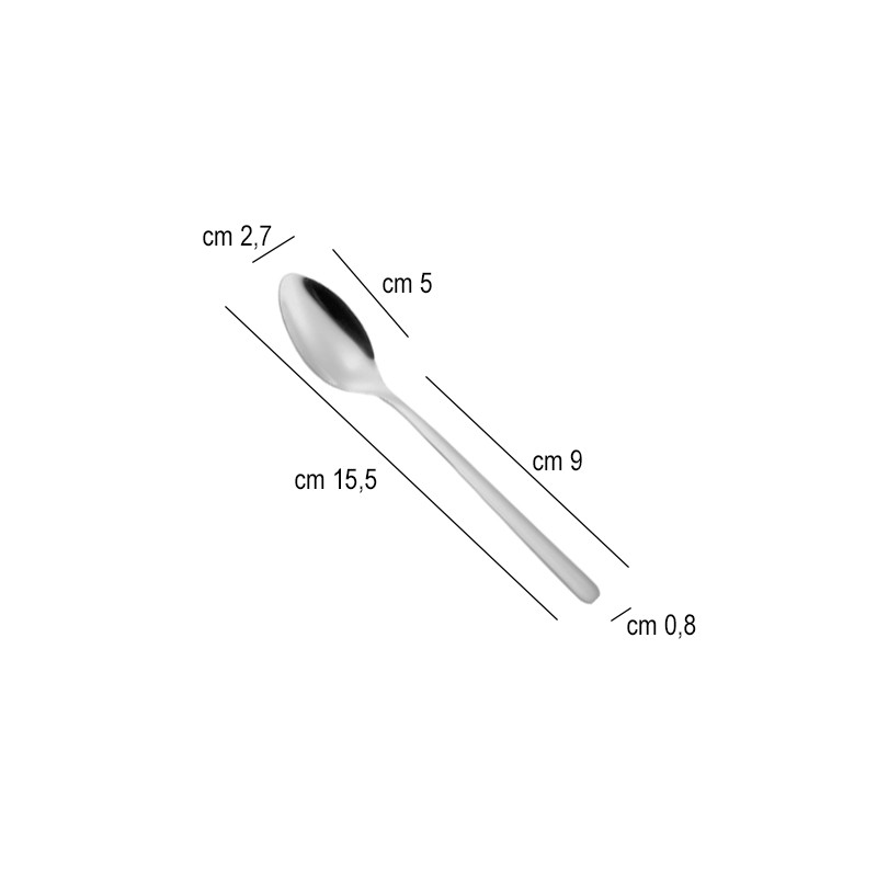 Cucchiaio caffe venice sabbiata Eme posate  in Linee