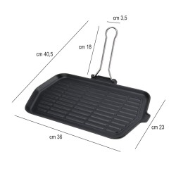 Bistecchiera ghisa professionale cm 23 x 36 Ilsa  in Bistecchiere