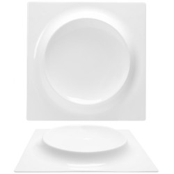 Piatto gourmet quadrato porcellana bone china | Piatti da ristorante