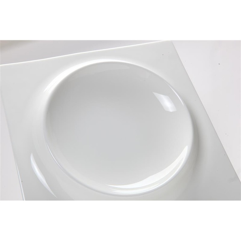 Piatto gourmet quadrato   in Porcellane