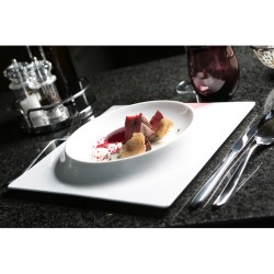 Piatto gourmet quadrato   in Porcellane