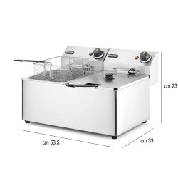 Friggitrice doppia da banco Litri 8+8 Hendi  in Cucina