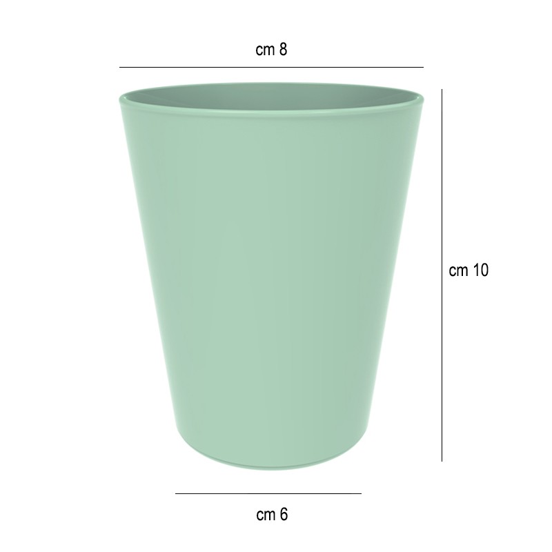 Bicchiere plastica rigida verde Goldplast  in Bicchieri plastica rigida riutilizzabili