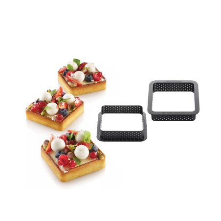 Anello microforato tarte ring square silikomart | Tortiere | Rausa srl