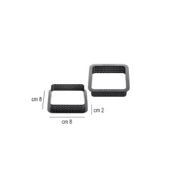 Anello microforato tarte ring square silikomart Silikomart  in Stampi per dolci
