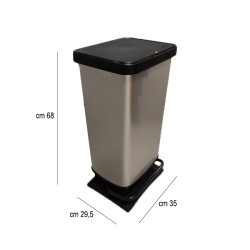 Pattumiera con pedale 40 litri Kaufgut  in Bidoni indifferenziata