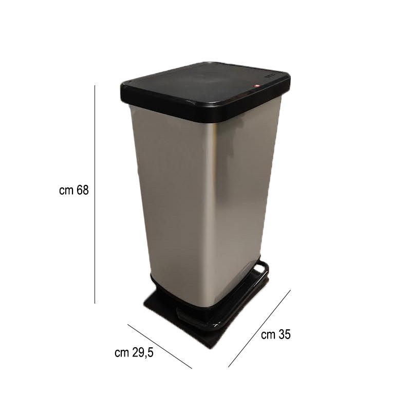 Pattumiera con pedale 40 litri Kaufgut  in Bidoni indifferenziata