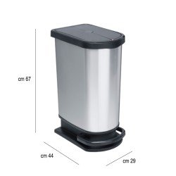 Pattumiera 2 scomparti pedale Kaufgut  in Bidoni indifferenziata