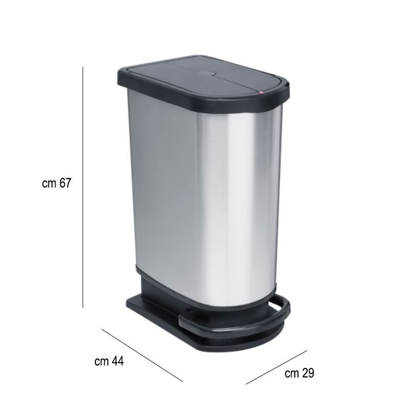 Pattumiera 2 scomparti pedale Kaufgut  in Bidoni indifferenziata